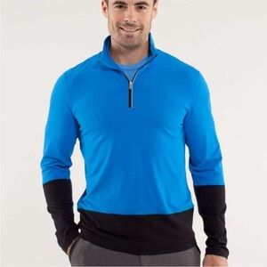 Lululemon Men Speed 1/2 Zip Blue, size S/M